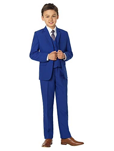 Shiny Penny - Traje azul para niños, traje de niño para boda, traje de graduación, desde 12-18 meses hasta 16 años Azul azul 2-3 Años