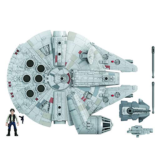 Star Wars Mission Fleet Han Solo Millennium Falcon Figura y vehículo de Escala de 2.5 Pulgadas, Juguetes para niños a Partir de 4 años