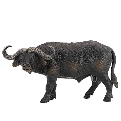 Tnfeeon Figurita de búfalo de Juguete, Mini Plastico Figurita de búfalo en Miniatura de educación temprana Realista Juguetes para niños