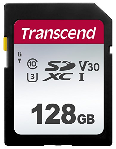 Transcend SDC300S - Tarjeta de memoria SDXC de 128 GB, color plata