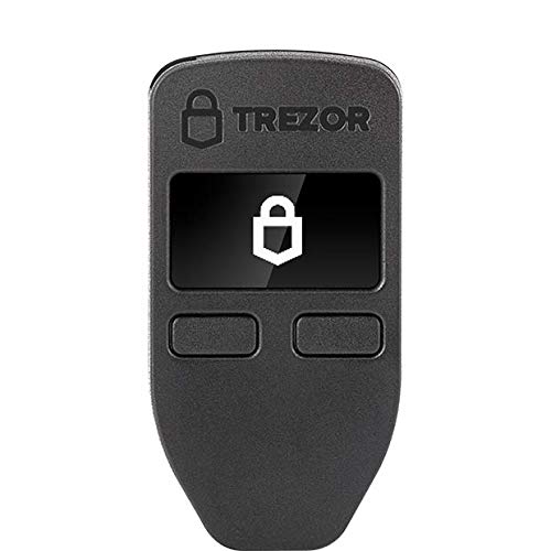 Trezor One - Monedero de Hardware de Criptomonedas, el Almacenamiento en Frío Más Confiable para Bitcoin, Ethereum, ERC20 y Más (Negro)