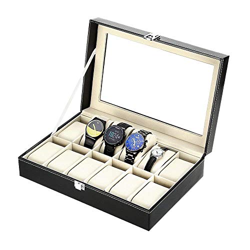 Zogin - Caja porta relojes con compartimentos para dejar los relojes bien ordenados