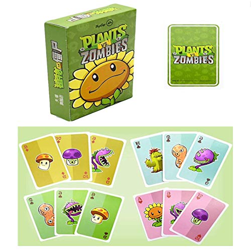 1 juego de cartas de papel de póquer Plants vs Zombies Garden Warfare Girasol Pea Seed Pirates Zombie Collect Card Kid Gift Toy