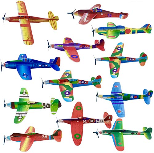 48 Planeadores Voladores de Aviones de Papel| Fácil de Montar, Resistente y Ligero| Avión Juguetes para Niños Cumpleaños, Premios Juego Halloween Navidad Bolsas Fiesta Sorpresas Regalo Infantiles.