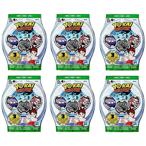 6 Blind Bags: Yo-Kai Watch Series 3 Medals - 18 Random Medals by Yokai Watch