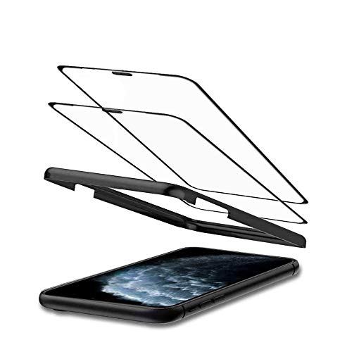 A-VIDET 2 Piezas Protector Pantalla iPhone 11 Pro MAX,Anti-Burbujas Anti-despegamientos Anti-arañazos Cobertura Completa Tecnología 3D para iPhone 11 Pro MAX