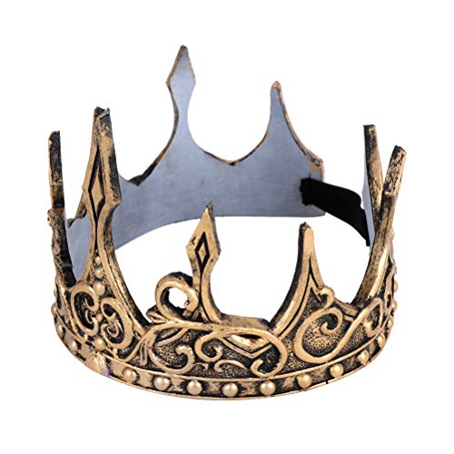 Amosfun Corona antigua diadema rey coronas cosplay accesorios Halloween tocado