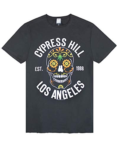 Amplified Cypress Hill Floral Skull Mens T-Shirt (Large)