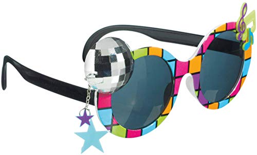 Amscan 250487-55 Disco 70's, Gafas de sol, Multicolor, 1 Pieza , color/modelo surtido