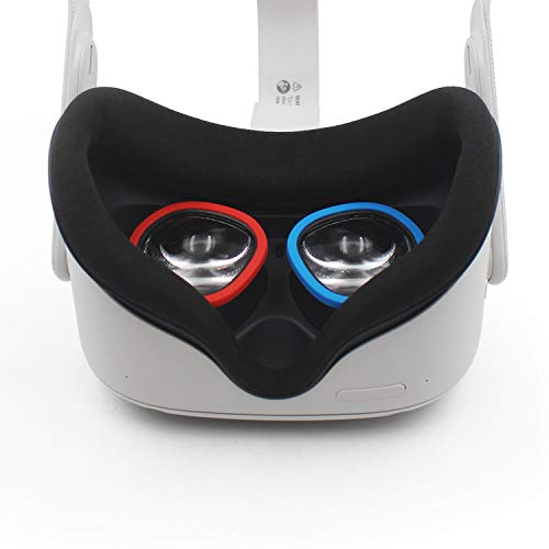 AMVR - Lente anti arañazos, anillo que protege las gafas de realidad virtual de arañazos causados por las gafas ópticas habituales, compatible con Oculus Quest, Quest 2, Rift S u Oculus Go