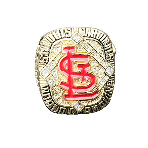 Anillo de zircon galvanizado de los hombres 2006 St. Louis Béisbol juego Cardinals campeón réplica anillo con regalos de la caja de madera de Deluxe Walnut
