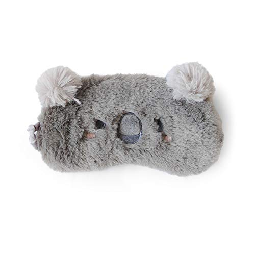 Antifaz para Dormir Anti-Luz Opaco Cómoda Agradable para la Piel Tela de y Puros de algodón Relleno Antifaces Máscara para Coche/Tren/avión niños protección para los Ojos (Grey Koala)