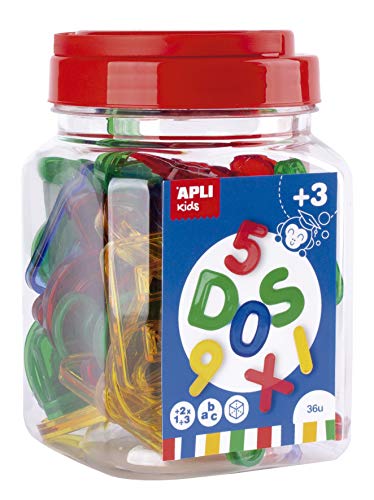 APLI Kids - Letras y números transparentes 36 uds.