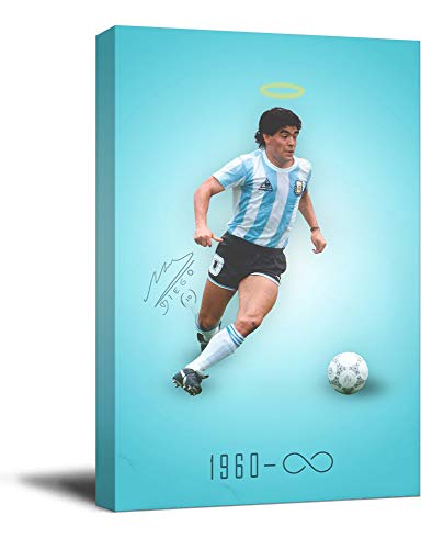 ARYAGO Diego Maradona - Póster deportivo enmarcado (50,8 x 76,2 cm), diseño de jugador de fútbol argentino