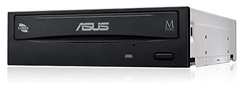 ASUS DRW-24D5MT - Grabadora de DVD 24X, compatibilidad con M-Disc, encriptación de Disco, Almacenamiento Web Ilimitado (12 Meses), Nero Backitup, E-Green, E-Media