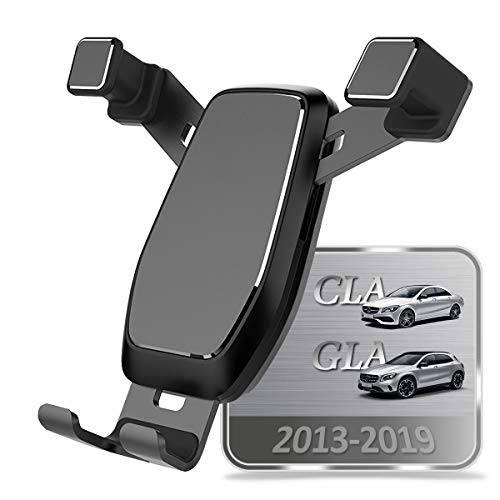 AYADA Soporte Móvil para Mercedes Benz GLA X156 y CLA C117, Soporte Telefono Phone Holder Nueva Versión Gravedad Auto Lock Estable sin Jitter Fácil de Instalar CLA Accesorios GLA Accesorios 2019.