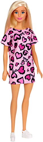 Barbie Muñeca Rubia con Vestido Rosado, Juguete para Niñas +3 Años (GHW45) , color/modelo surtido