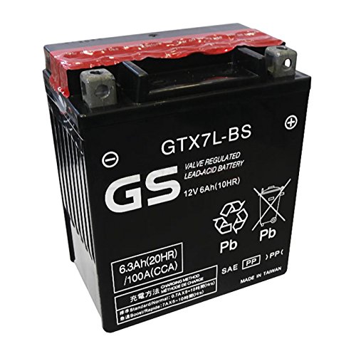 Batería sellada GS GTX7L-BS Yuasa YTX7L-BS - 12 V / 6 Ah / 100 CCA - Ácido incluido