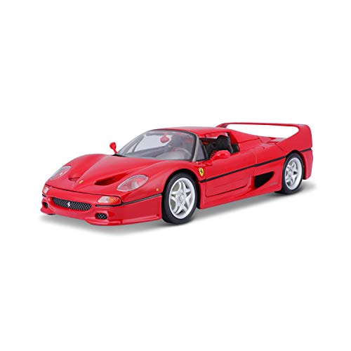 Bburago - 1/18 Ferrari Race & Play F50 (Techo Cerrado), Color Rojo (18-16004)