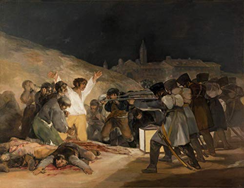 Berkin Arts Francisco de Goya Giclee Lienzo Impresión Pintura póster Reproducción Print(Goya y Lucientes, Francisco de - El 3 de Mayo de 1808 en Madrid Las ejecuciones en Principe PIO HIL)