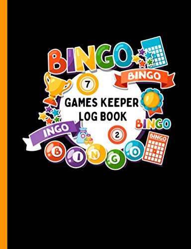 BINGO Game Keeper Log Book: This Bingo Score Notebook helps young kids and seniors keep track your game. 4 cards per sheets. It gives you room to ... Parties to seniors centers activities.