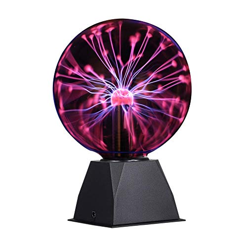 Bola de plasma mágica, flashes Plasma Ball de 6 pulgadas, sensible al tacto lámpara de bola mágica para decoración creativa y regalo novedoso, 220 V, luz roja