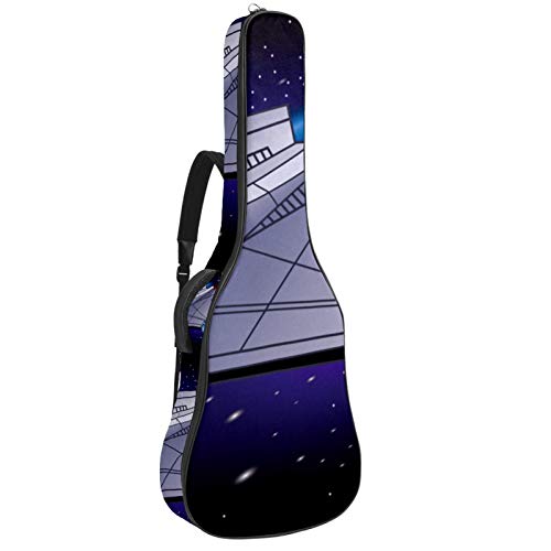Bolsa para guitarra impermeable con cremallera suave para guitarra, bajo, acústico y clásica, para guitarra eléctrica, bolsa espacial, nave espacial