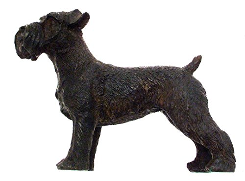 Bronce Esculturas perro Bronzes adornos de perro Schnauzer figuras