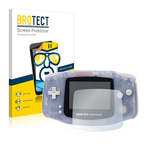 BROTECT Protector Pantalla Compatible con Nintendo Gameboy Advance GBA Protector Transparente (2 Unidades) Anti-Huellas