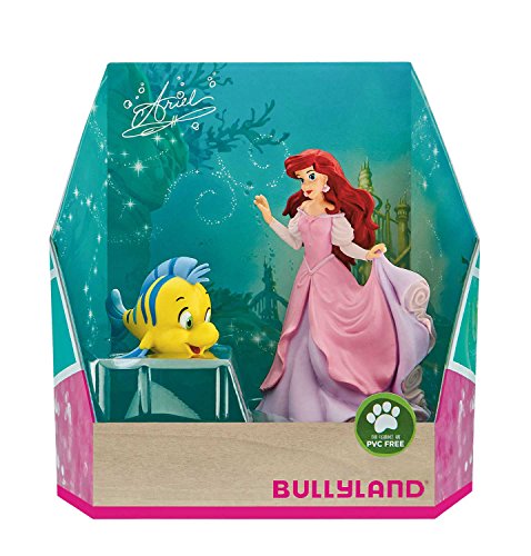 Bullyland 13437 – Juego de Figuras de Juguete de Walt Disney Ariel – Ariel y Fabius – Figuras pintadas a Mano con cariño sin PVC – Gran Regalo para niños y niñas para Jugar de fantasía