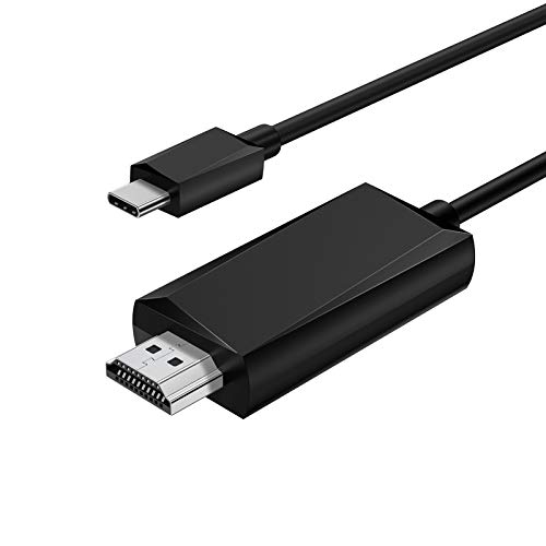 Cable USB C a HDMI [2M], Cable Tipo C a HDMI 4K@60HZ Thunderbolt 3 para iPad Pro, MacBook Pro 2020, MacBook Air, iMac, DELL XPS, Samsung S20/S10/S9/S8/Note 9, Huawei P30/Mate30