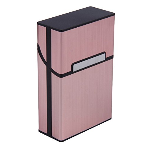Caja Shot–In, de aluminio, con tama?o de bolsillo para cigarrillos, rojo rosado, talla única-E001