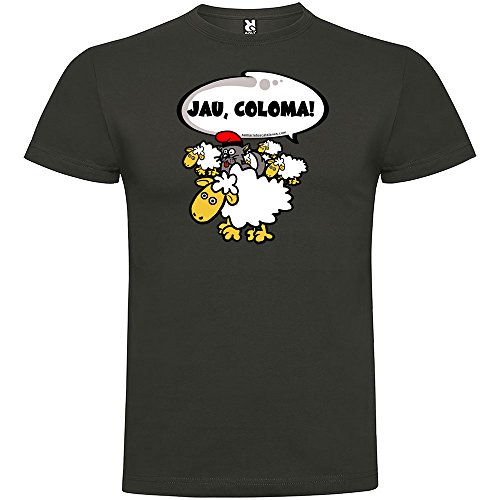 Camiseta Catalunya Jau Coloma Manga Corta Hombre Plomo 3XL