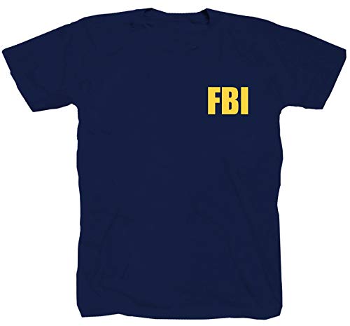 Camiseta con logotipo del FBI Mafia CSI Swat CIS USA Criminal Minds Intent América, color azul azul marino M