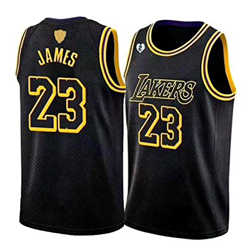 Camiseta de Baloncesto Lebron James de los Hombres, prensado en Caliente Finales de los Lakers Edición Alero Jersey Chaleco Transpirable y de Secado rápido 23 Los Ángeles Versión XXL
