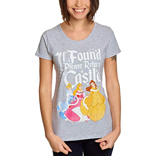 Camiseta de Princesa Disney para Mujer, si se Encuentra, Volver a Castle Elbe Forest Grey - S