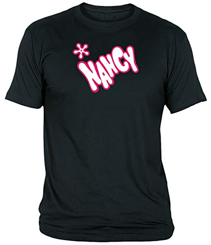 Camisetas EGB Camiseta Nancy Adulto/niño ochenteras 80´s Retro (9-11 años, Negro)