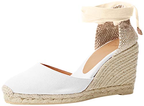 Castañer CARINA/8/001, Alpargatas Mujeres, White (Blanco 200), 39 EU