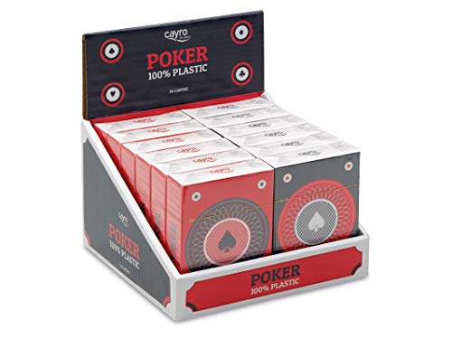Cayro - Baraja Poker 100% plástico - Juego Tradicional - Juego de Mesa - Desarrollo de Habilidades cognitivas y lógico matemáticas - Juego de Mesa (5505)