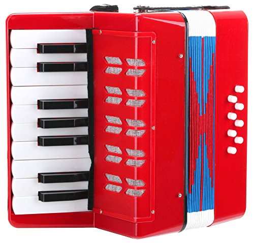 Classic Cantabile Bambino acordeon para niños, rojo, 8 bajos