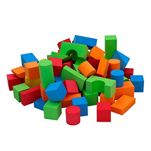ColorBaby - Mochila con 74 bloques de goma EVA COLOR BLOCK (43736) , color/modelo surtido