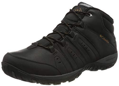 Columbia Woodburn II Chukka Waterproof Omni-Heat, Zapatos Hombre, Negro (Black, Goldenrod), 43 EU