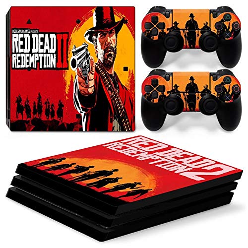 Consola de Juegos Ps4 Pro Todo el Conjunto de Papel Adhesivo para Host Red Dead Redemption 2 Skin Sticker