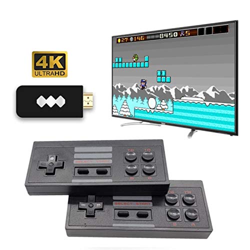 Consola de juegos retro Videojuegos clásicos incorporados, Juegos clásicos incorporados 620/818 Consola retro Controlador inalámbrico Salida AV / HDMI