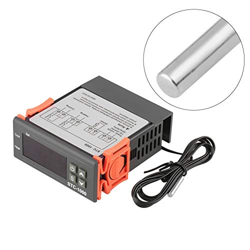 Controlador de Temperatura Digital ARCELI AC 110V-220V Fahrenheit/Centígrados Termostato/Modo de refrigeración con Sensor 2 relés