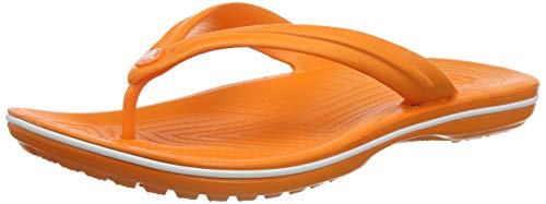 Crocs Crocband Flip, Chanclas Unisex Adulto, Naranja (Orange/White), 48/49 EU