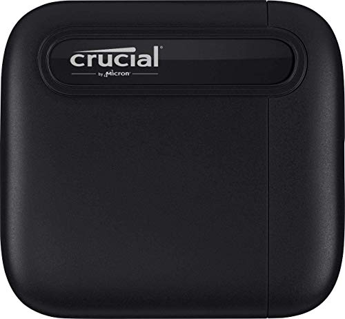 Crucial CT1000X6SSD9 X6 1 TB SSD portátil – de hasta 540 MB/s – USB 3.2 – Unidad de estado sólido externa, USB-C