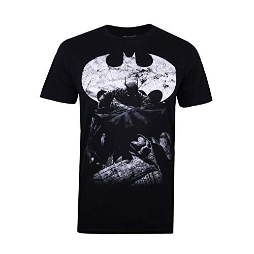 DC Comics Dark Knight Camiseta, Negro (Black Blk), Medium (Talla del Fabricante: Medium) para Hombre