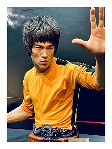 DDDCM XINSHENG Store Bruce Lee Nun Chucks 1/1 Silicone Bust Sculpture Game Manual Grande de la Figura de acción Modelo Caja de Juguete (Color : Amarillo)