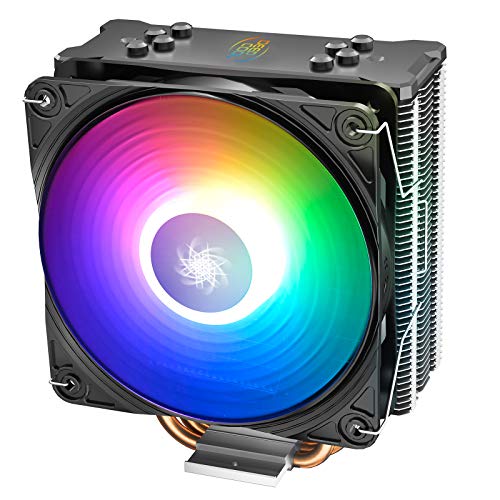 DEEP COOL GAMMAXX GT ARGB, Disipador de CPU, 120mm CPU Ventilador con Iluminación RGB Direccionable, Incluye Controlador de Cable